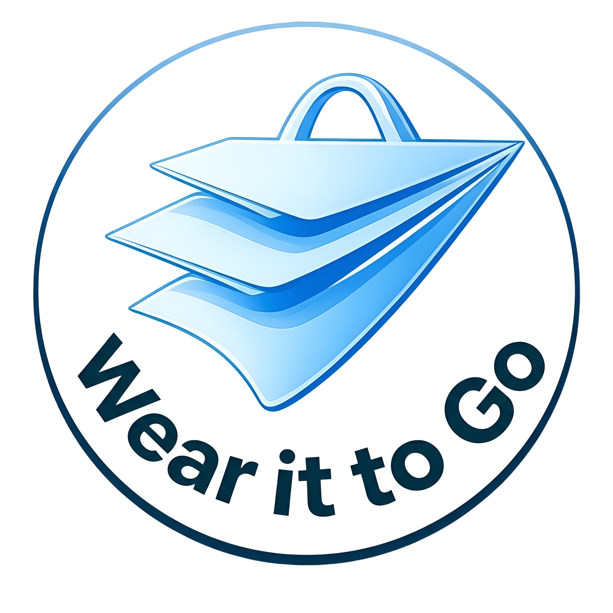Wear it to Go Logo Three Shopping Bags and Name of Company Below